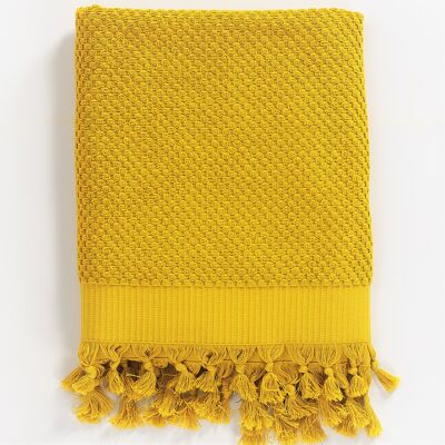 Drap de Bain Orla en Coton Turc - Jaune Moutarde