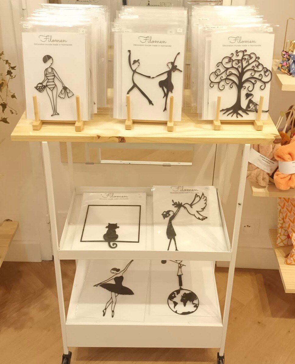 Decoraciones de pared, gran formato, 25 cm, PLA negro brillante