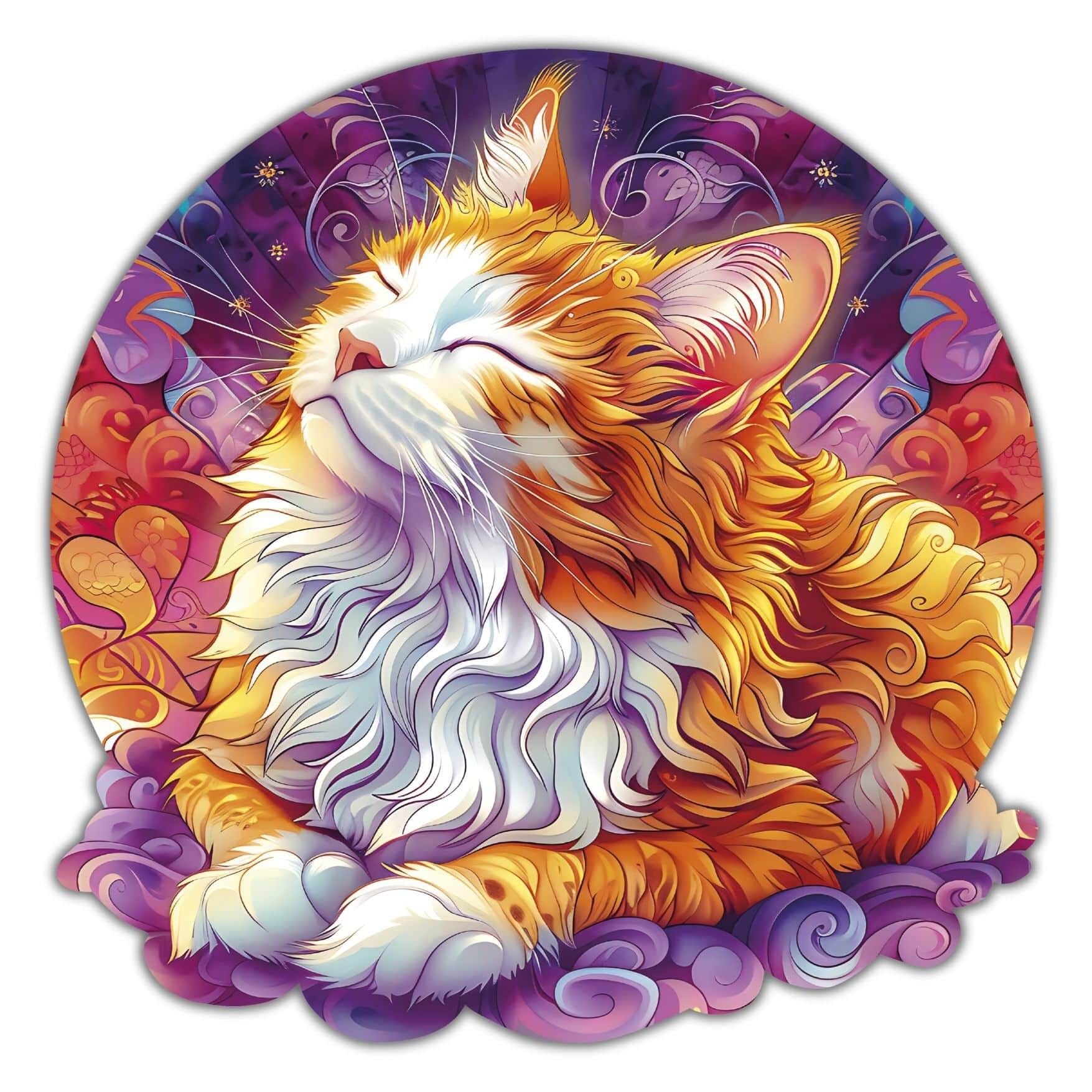 Zen-Katze Holzpuzzle CreatifWood Karton