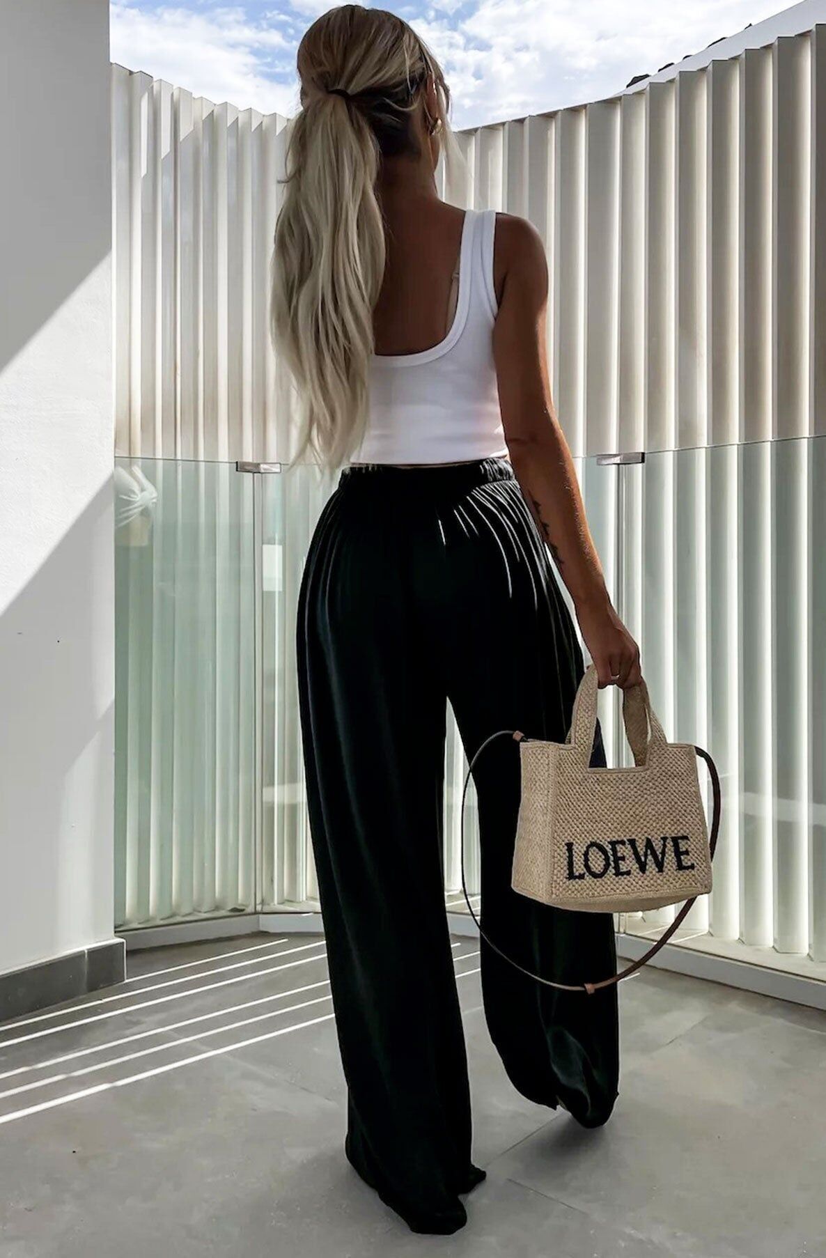 PANTALONI A GAMBA LARGA ESHA