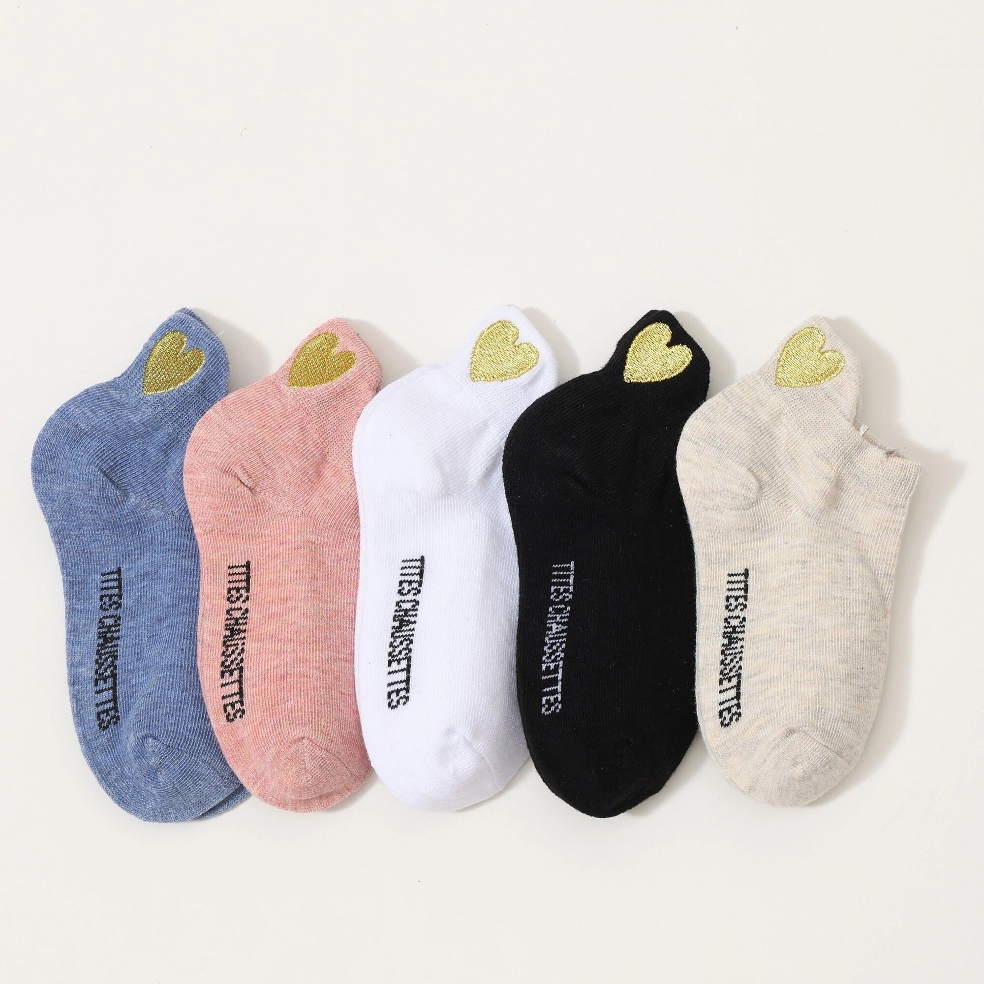 Pack of 5 Golden Heart Tongue Socks I Baby and Child