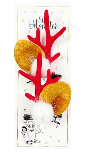 Reindeer Antlers Kids Hair Clips – Christmas Accessories