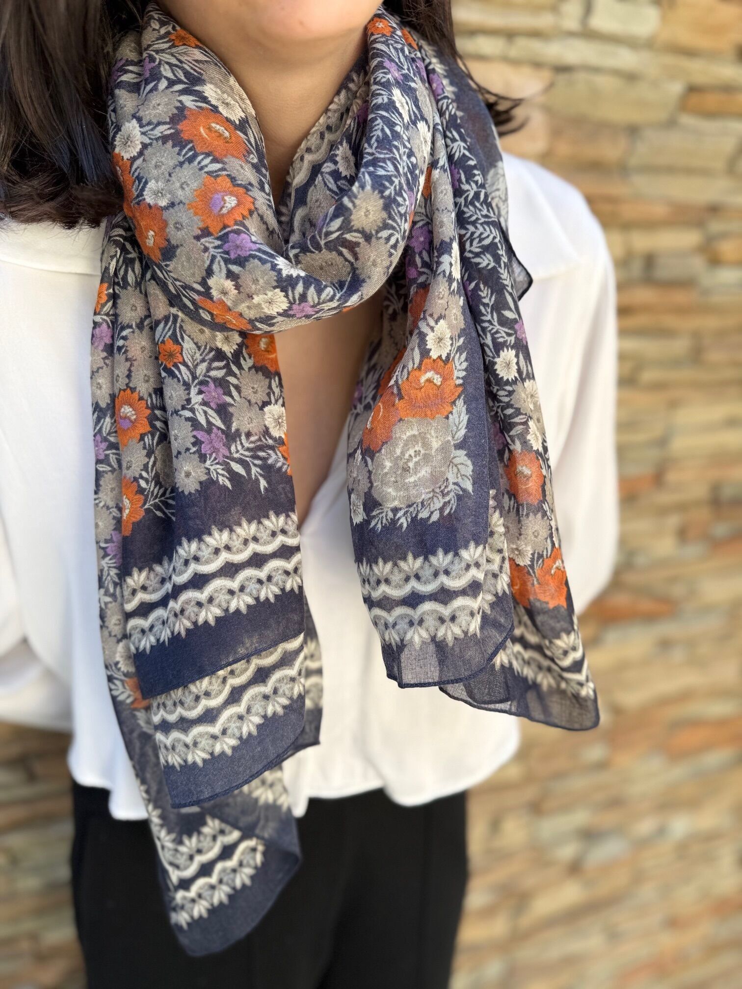 Pañuelo cuadrado de mujer con estampado Liberty