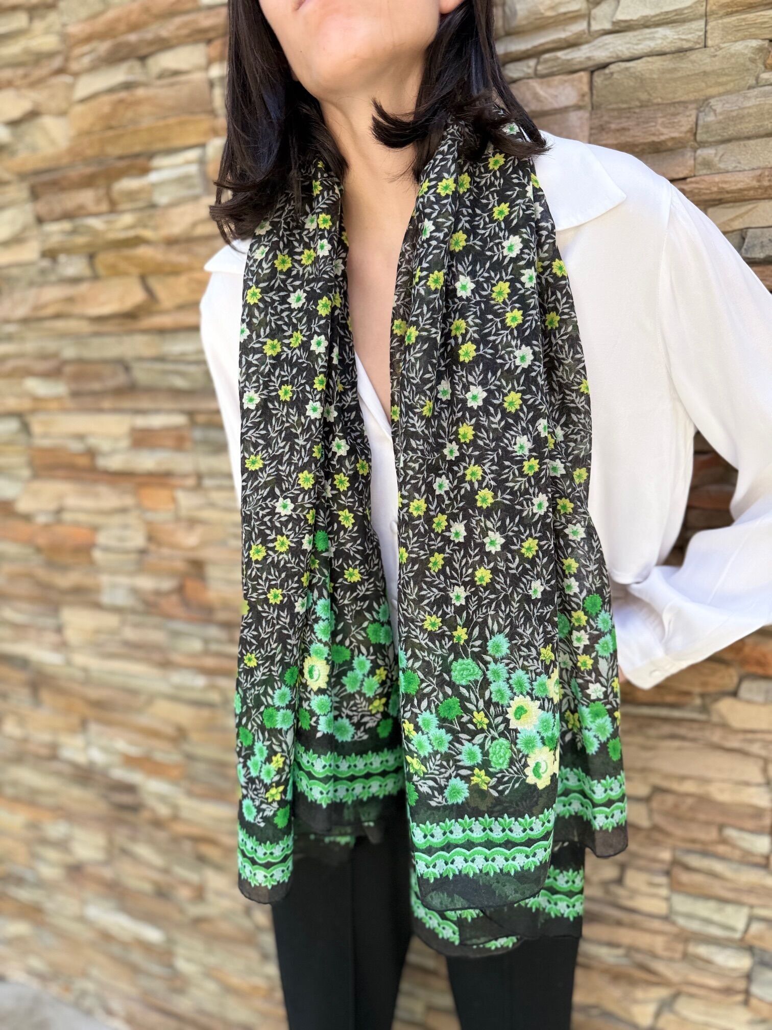 Bufanda con estampado Liberty para mujer