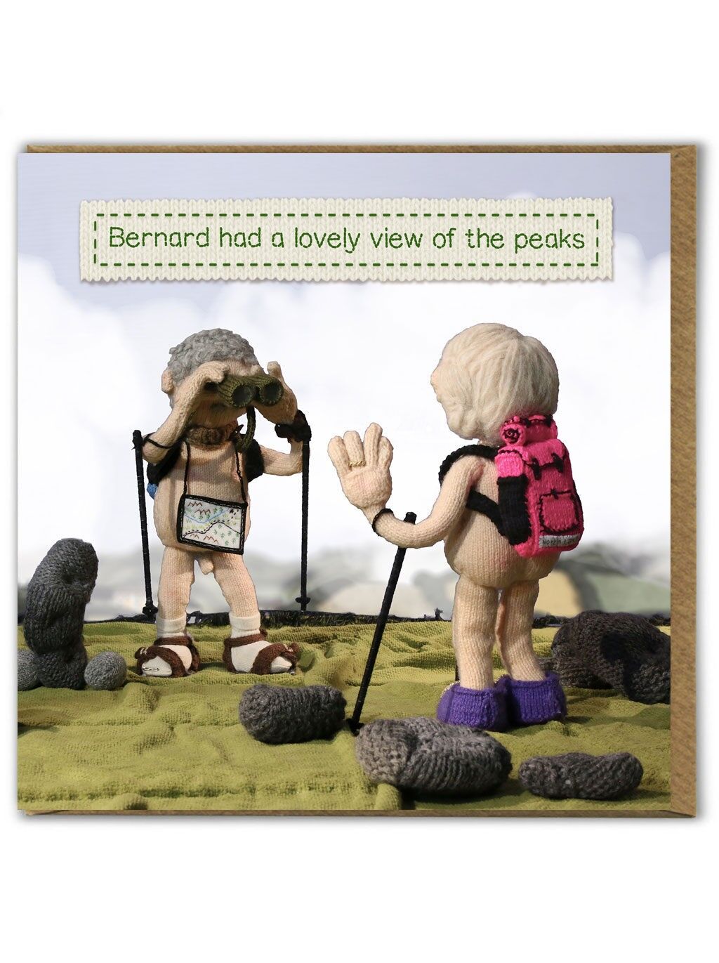 Divertente biglietto di auguri di compleanno - Splendida vista sulle cime di Nudinits