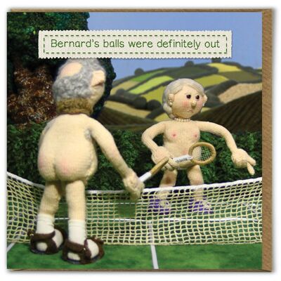 Divertente biglietto di auguri di compleanno - Balls Were Out di Nudinits