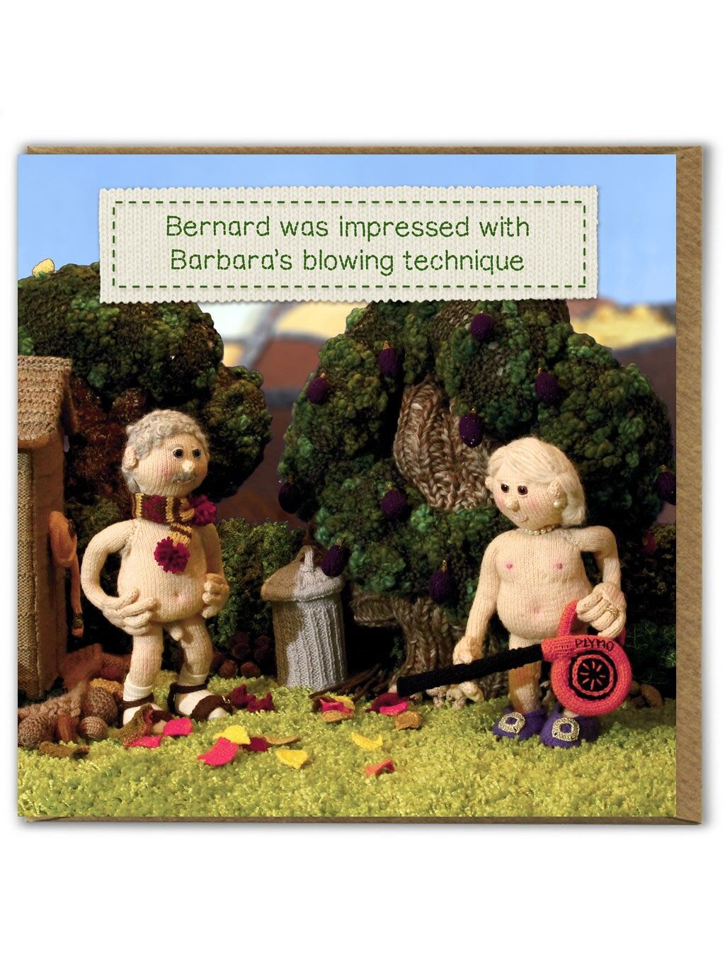 Divertente biglietto di auguri di compleanno - Tecnica di soffiaggio di Nudinits