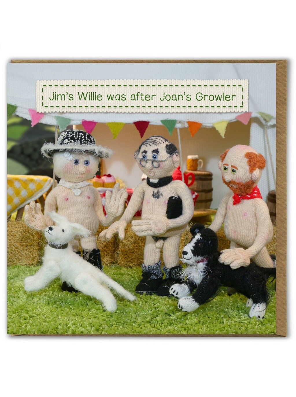 Divertente biglietto di auguri di compleanno - Willie After Growler di Nudinits