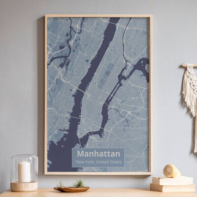 Your Location Coloured City Map Art Print