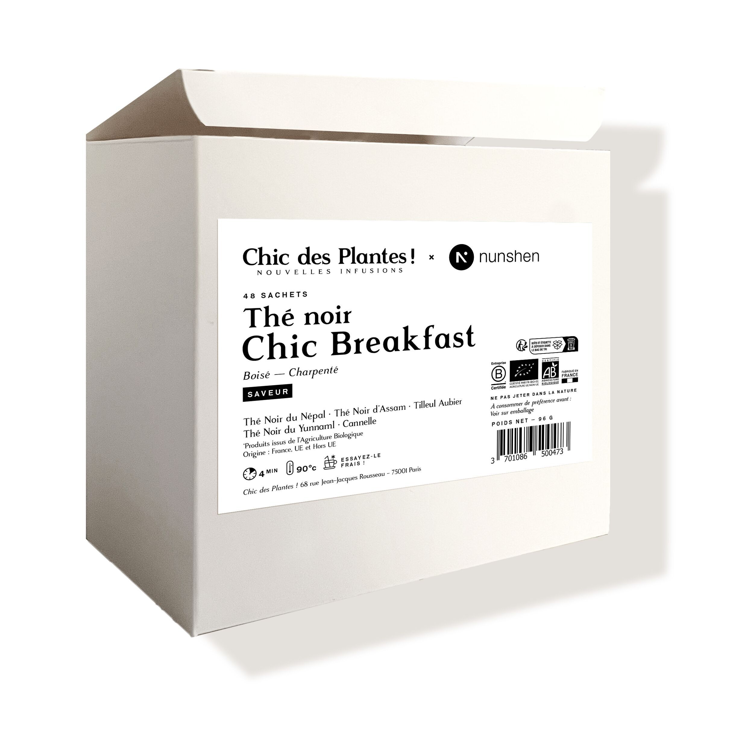 TÉ NEGRO ORGÁNICO - DESAYUNO CHIC (FORMATO CROMÁTICO 48 BOLSITAS)