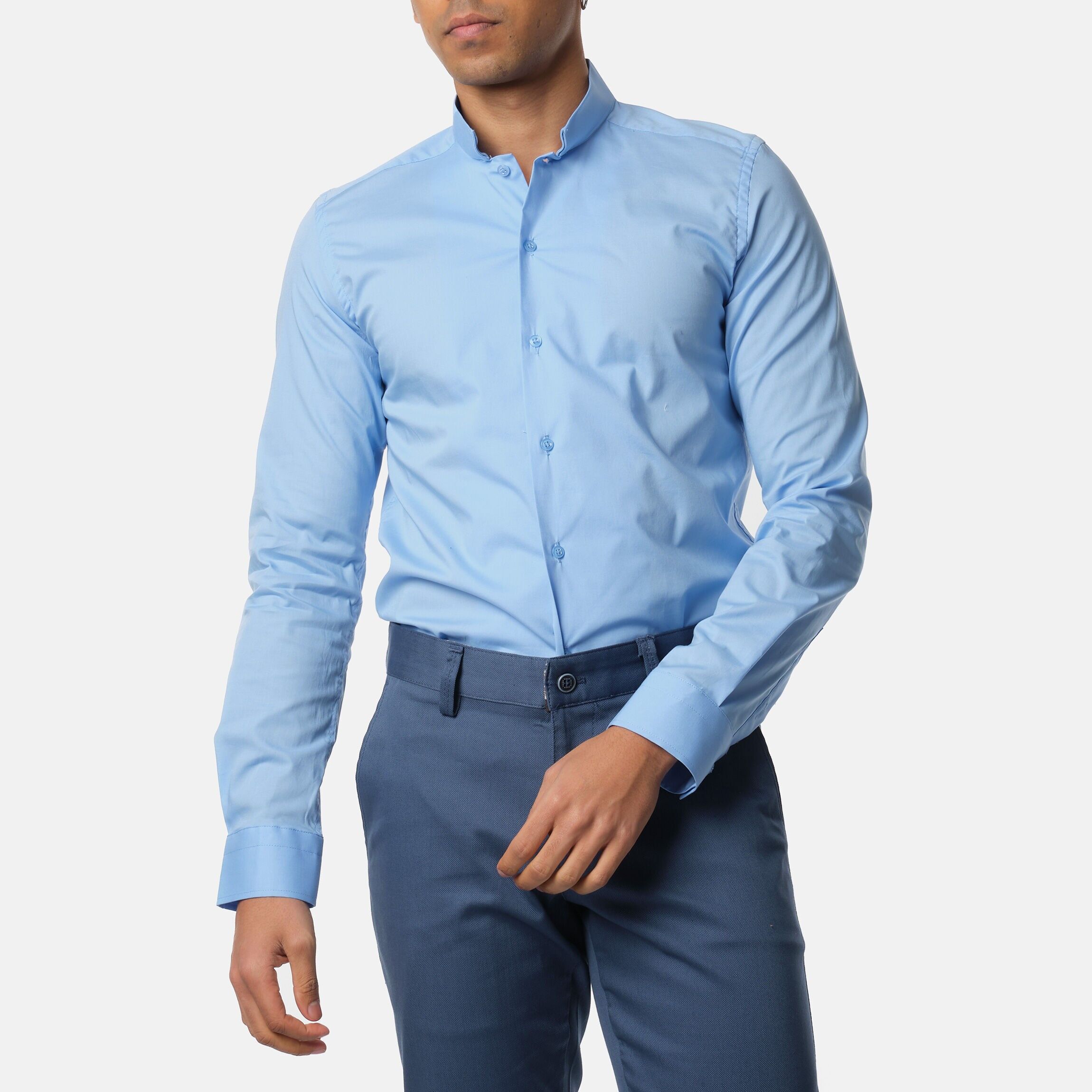 Camicia semplice GON-AZZURRO CIELO-Confezione da 6 pezzi (Taglie assortite)