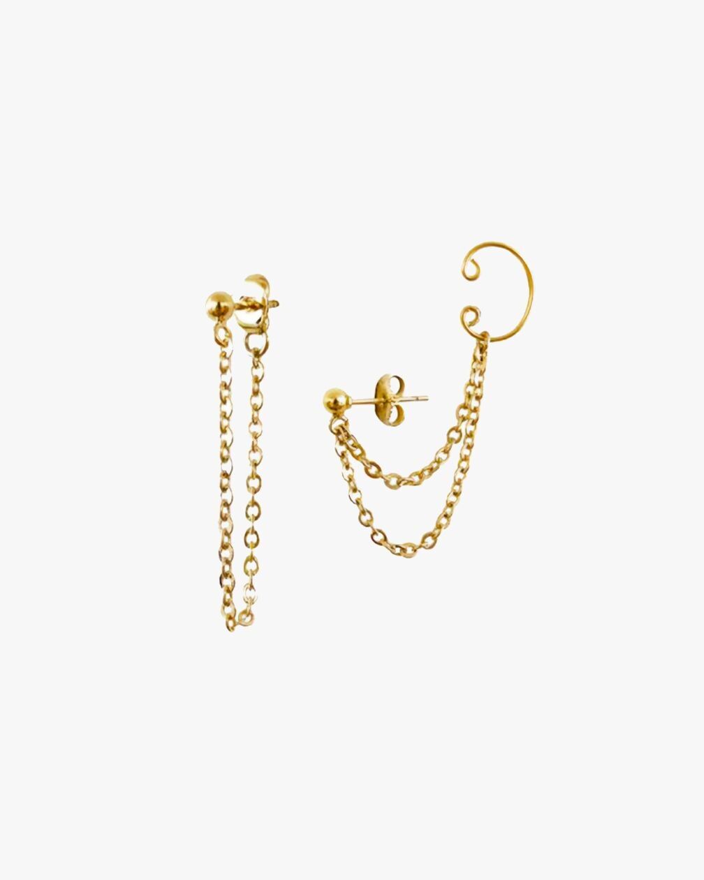 PENDIENTES DE ORO ASIMETRÍA