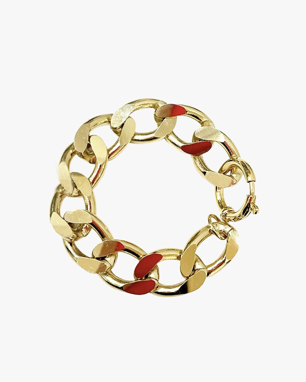 Pulsera bordillo de oro
