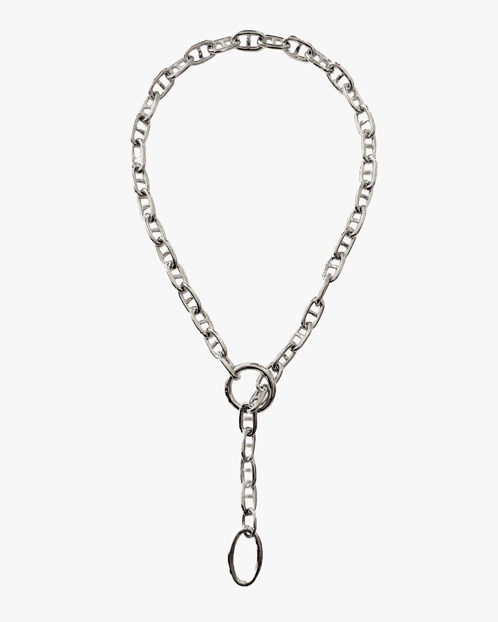 COLLAR DE PLATA CON ENTRUIDO