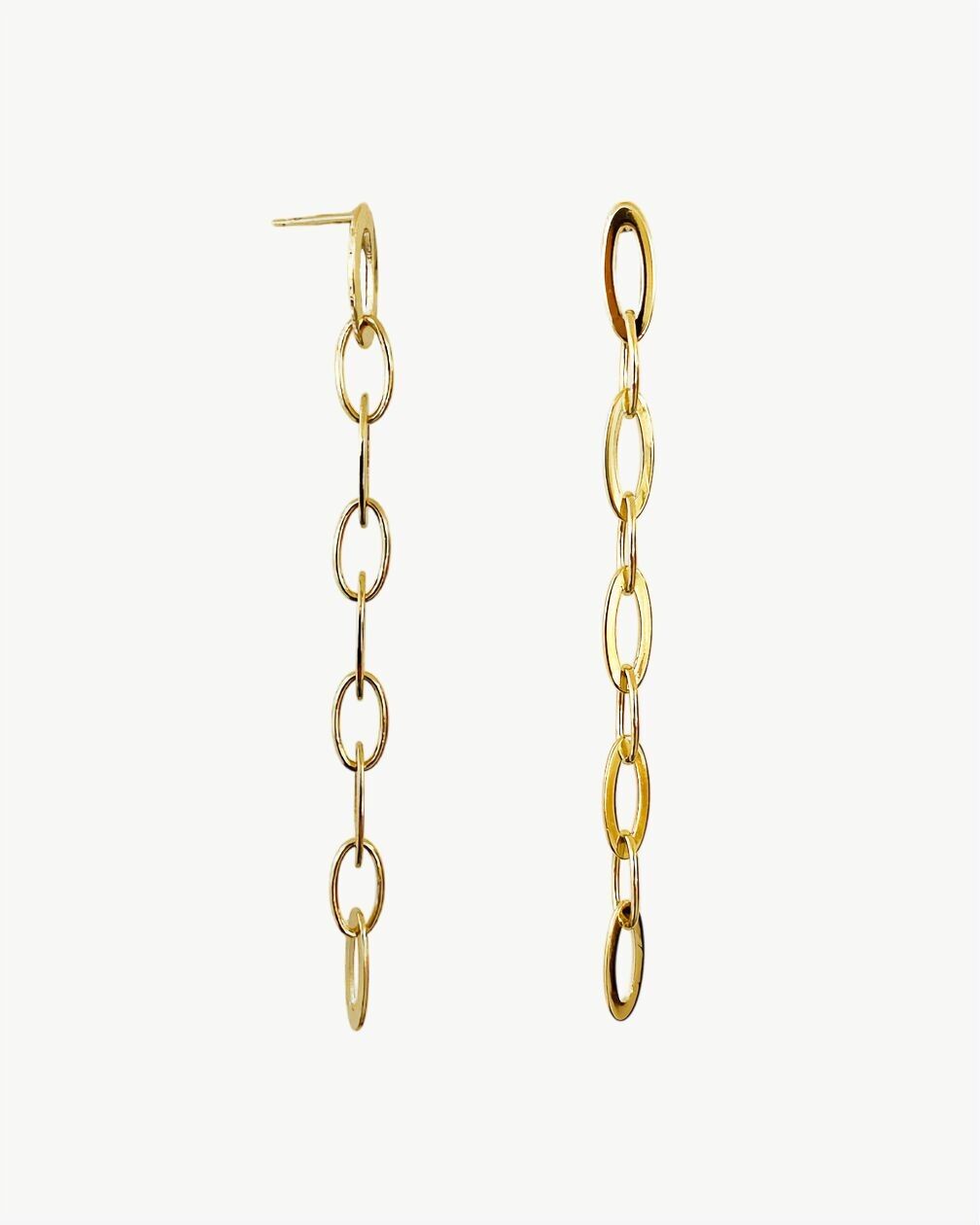 PENDIENTES OVALADOS DE ORO