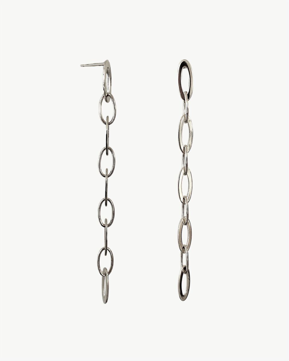 PENDIENTES OVALADOS DE PLATA