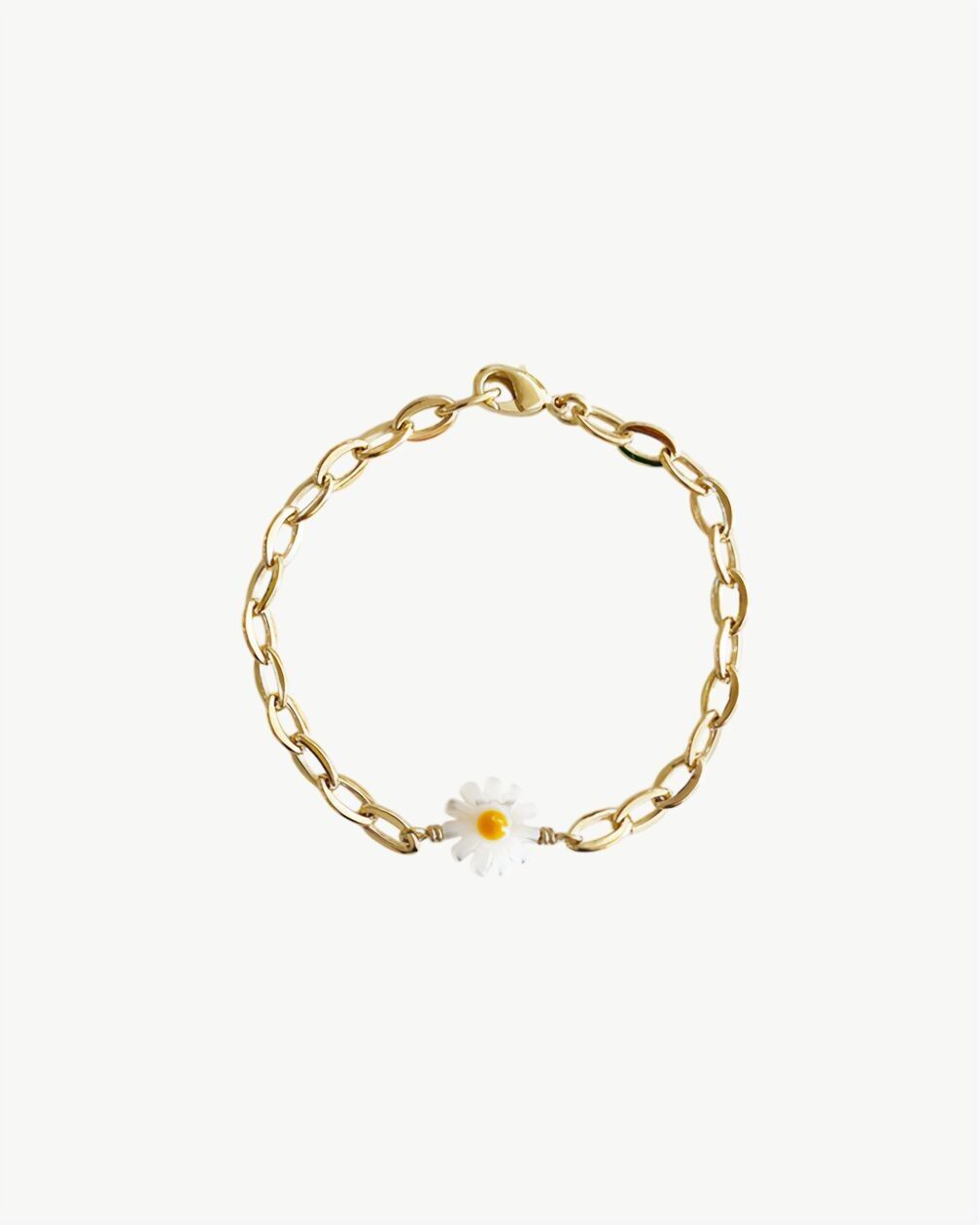 PULSERA DE MARGARITAS DORADAS