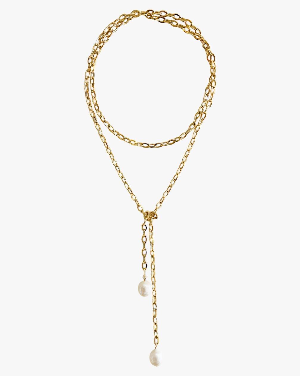 CORBATA DE PERLA DORADA