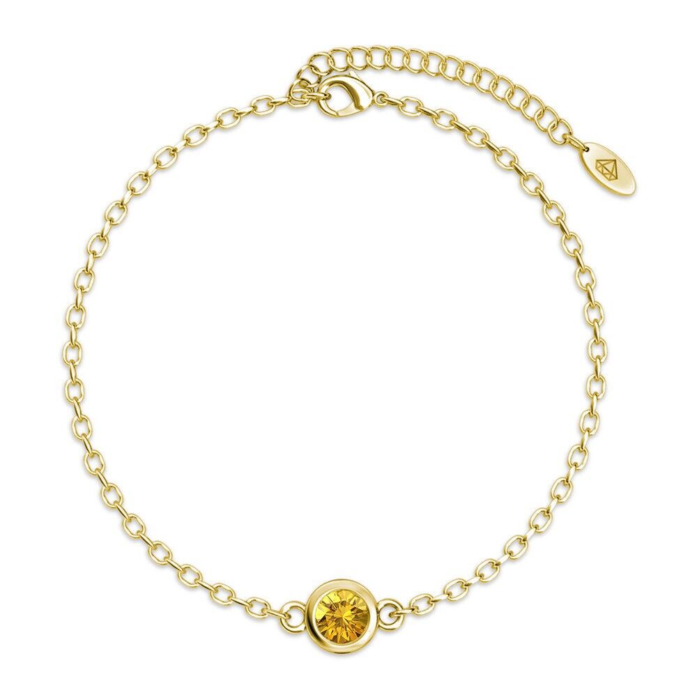 Pulsera de piedra de nacimiento - Oro y amarillo