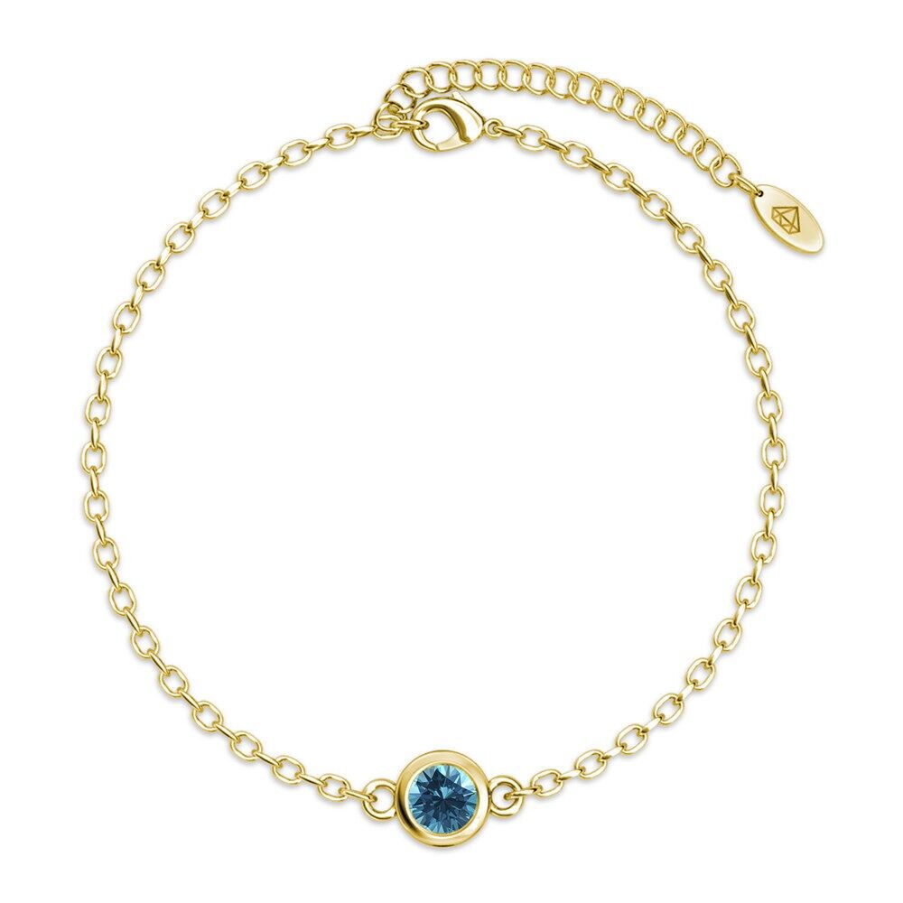 Pulsera con Piedras de Nacimiento - Oro y Azul