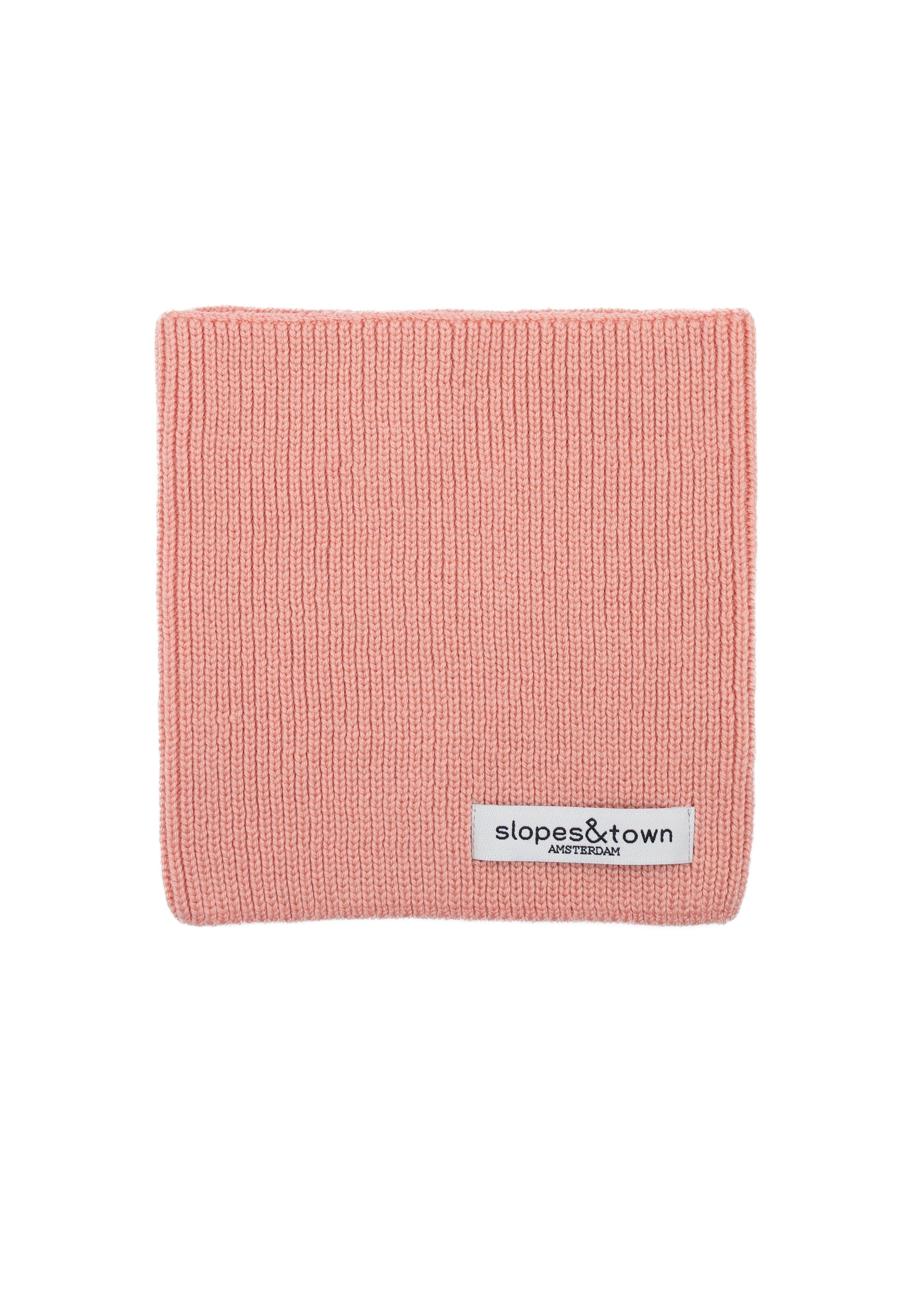 Cuello de lana merino para niños, color rosa suave