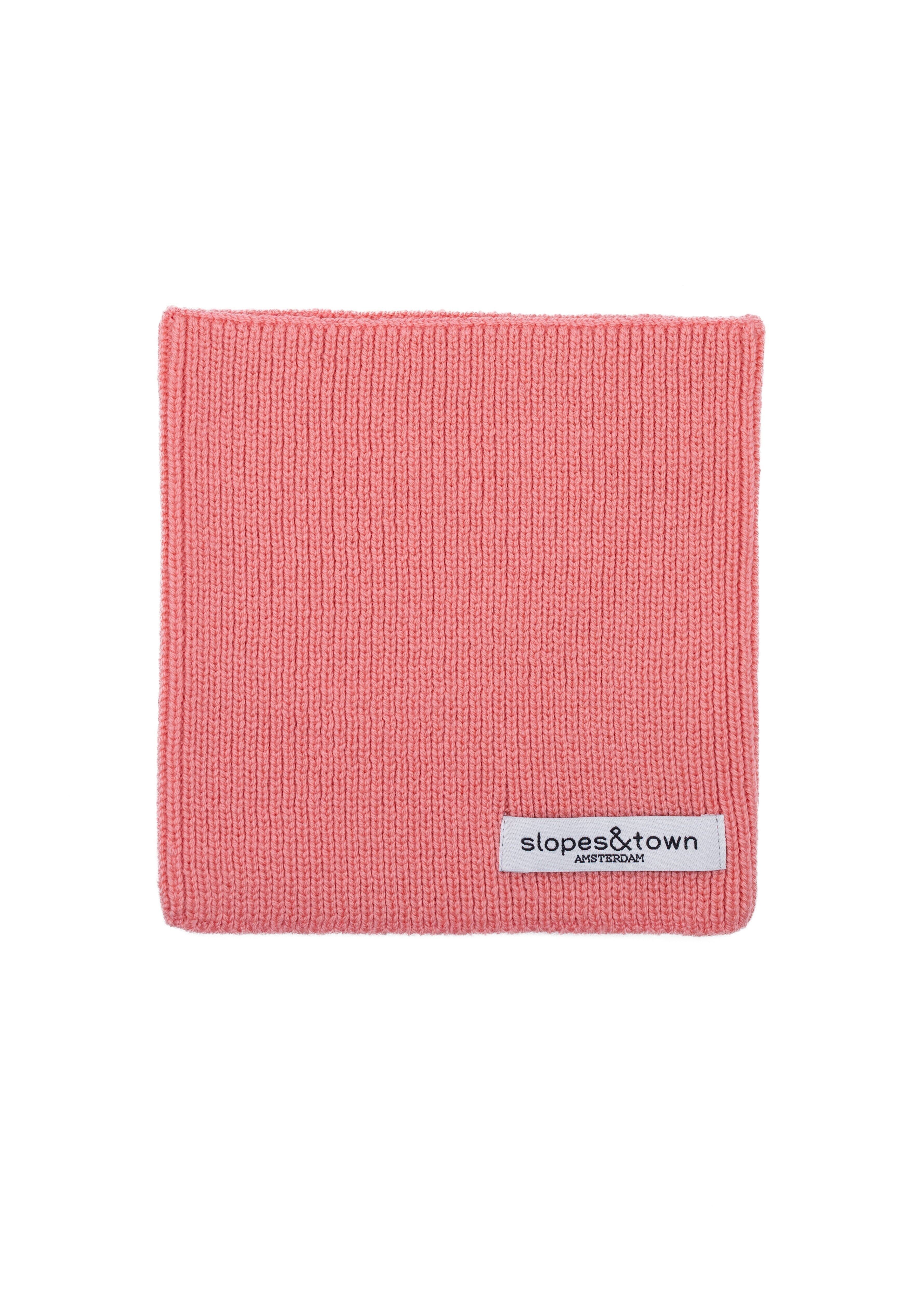 Cuello de lana merino para niños color rosa limonada