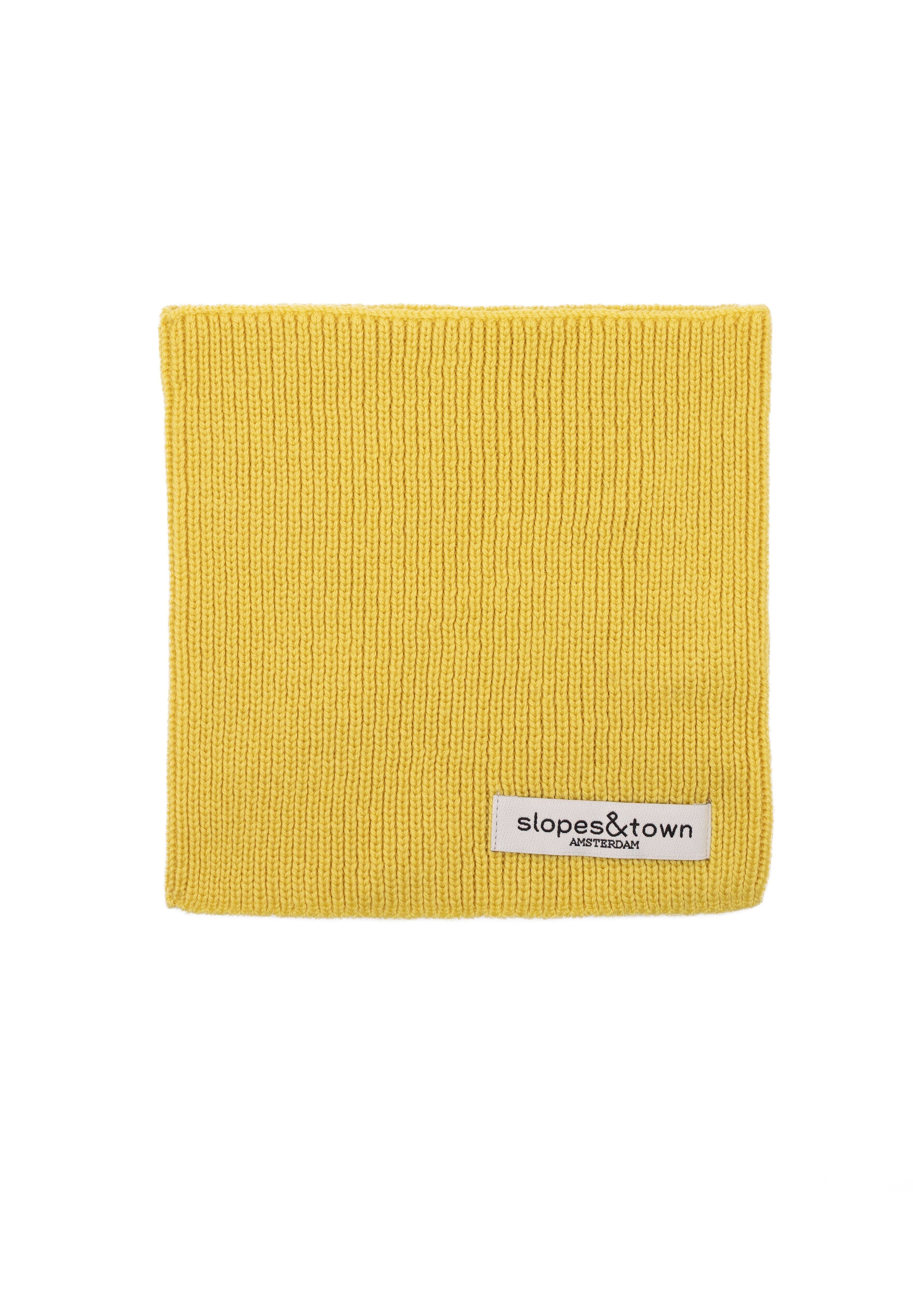 Cuello de lana merino para niños amarillo limón