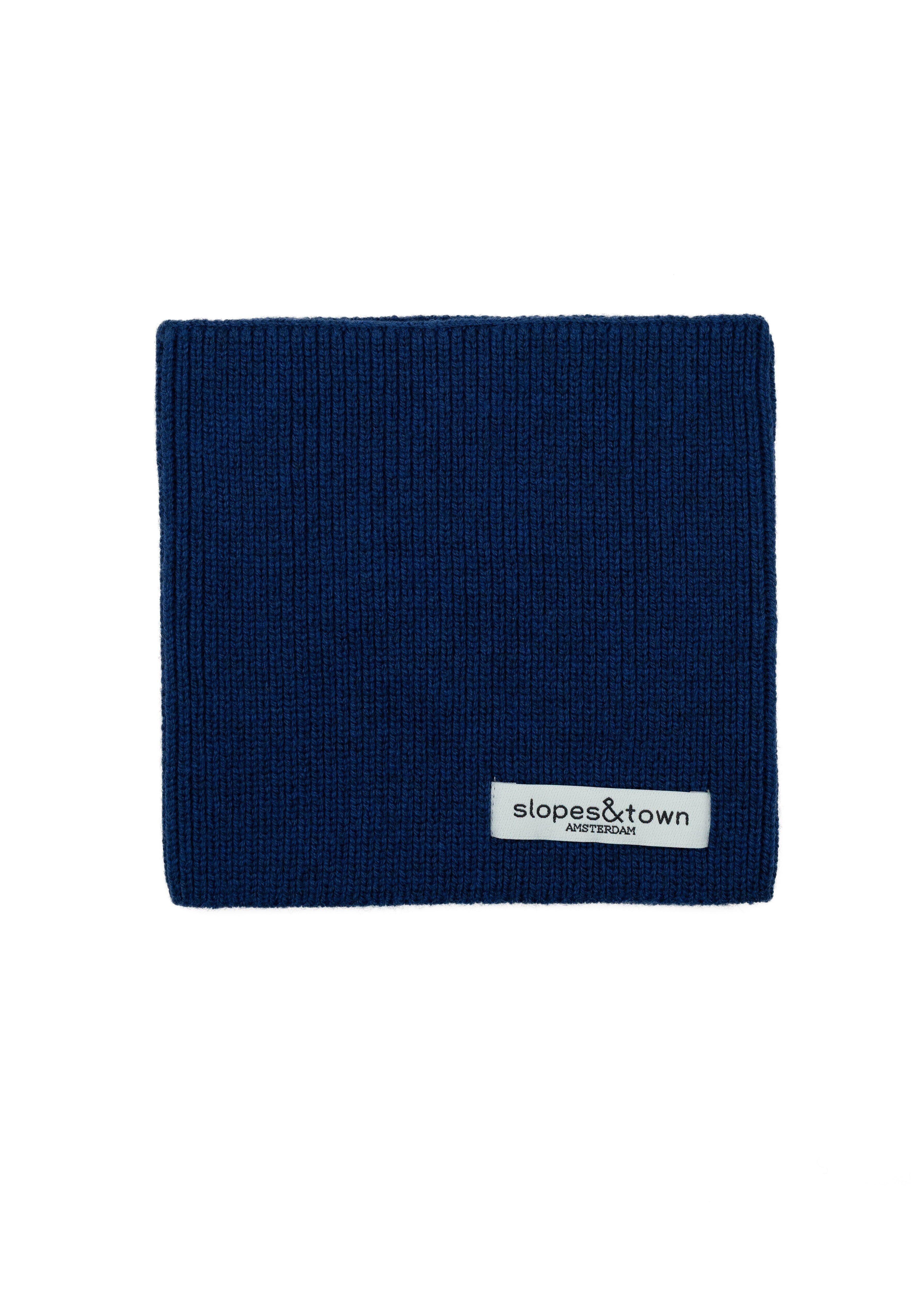Scaldacollo in lana merino per bambini blu navy