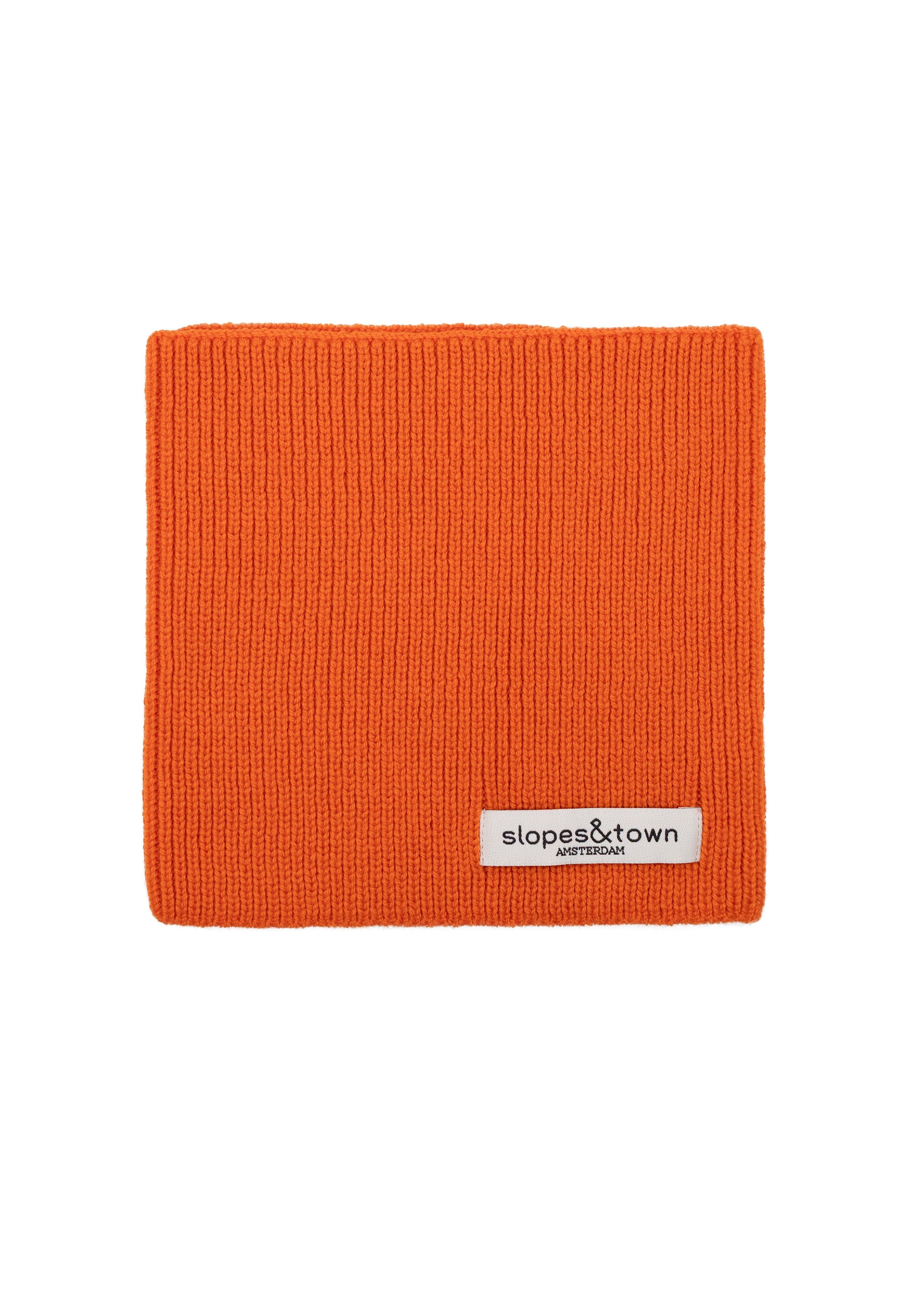 Scaldacollo in lana merino per bambini, arancione tramonto
