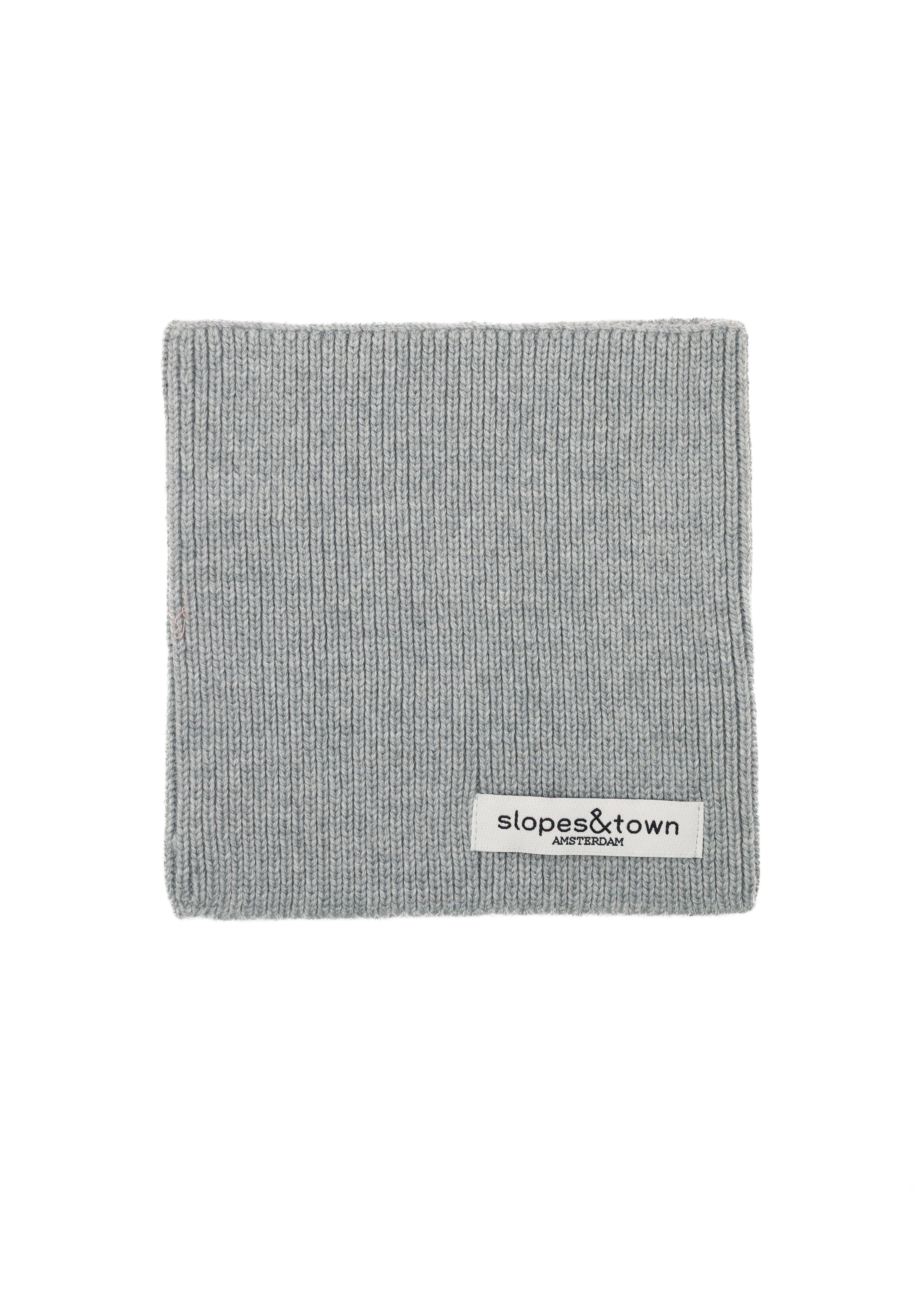 Scaldacollo in lana merino per bambini grigio melange