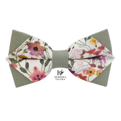 Pajarita puntiaguda en Liberty Aurora Peony & Verdigris - Herrera Valera