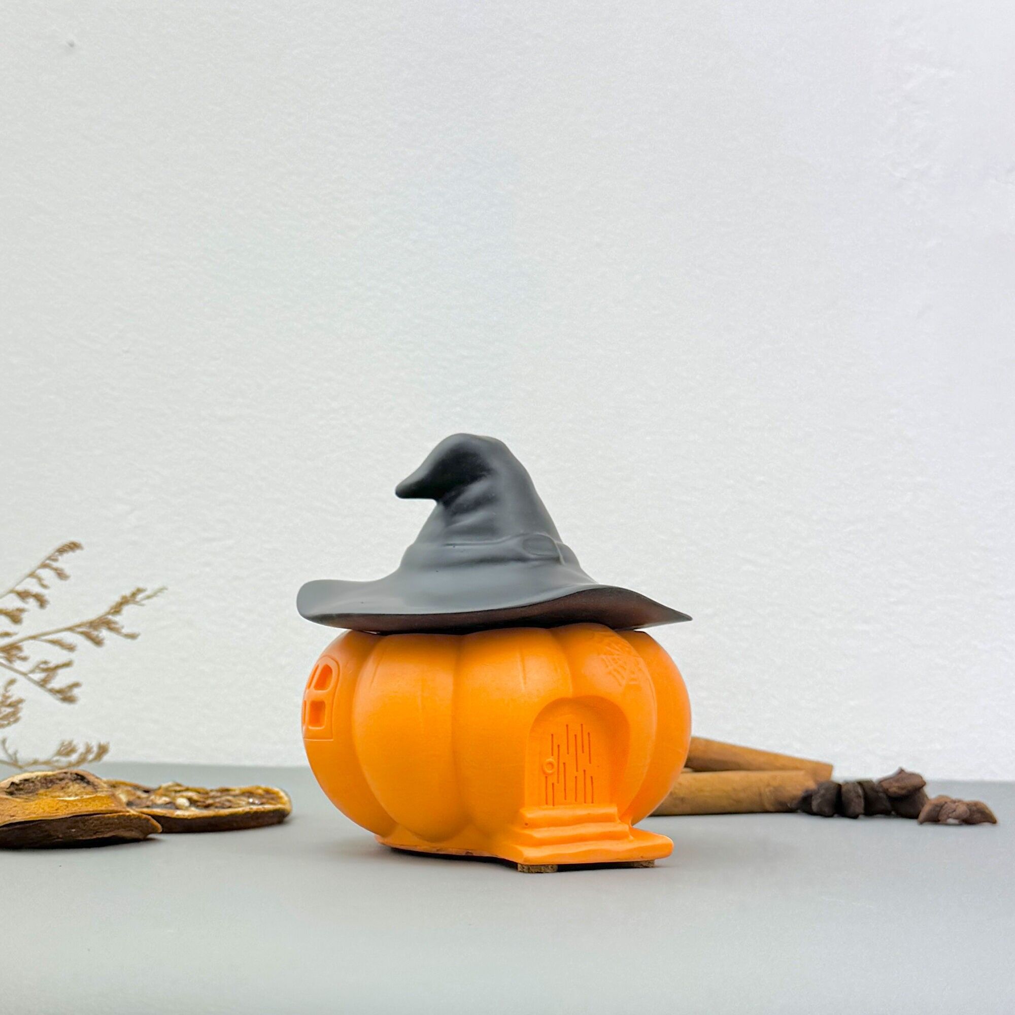 Ciotola decorativa a forma di casa stregata nera e arancione - Decorazione di Halloween