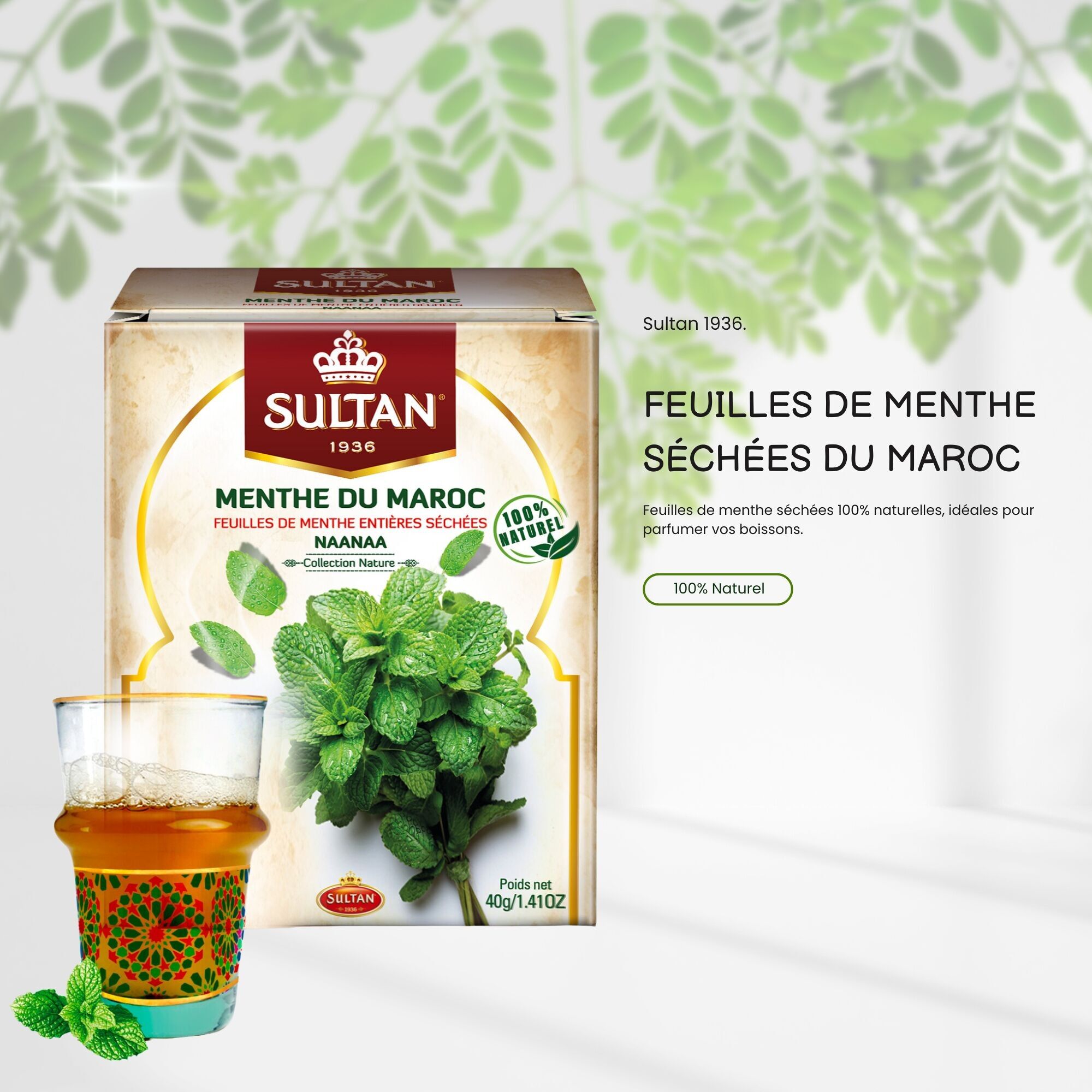 MENTHE SÉCHÉES DU MAROC SULTAN - 40G