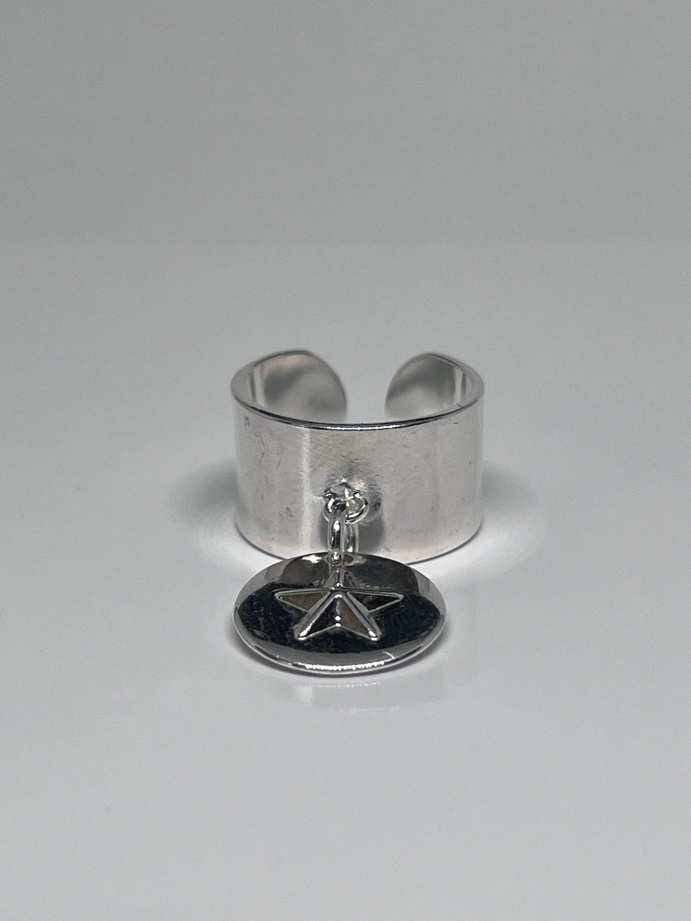 Bague breloque étoile 3D