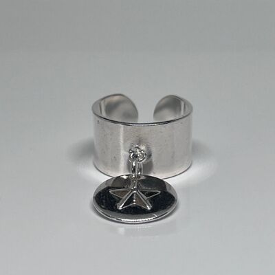 Bague breloque étoile 3D