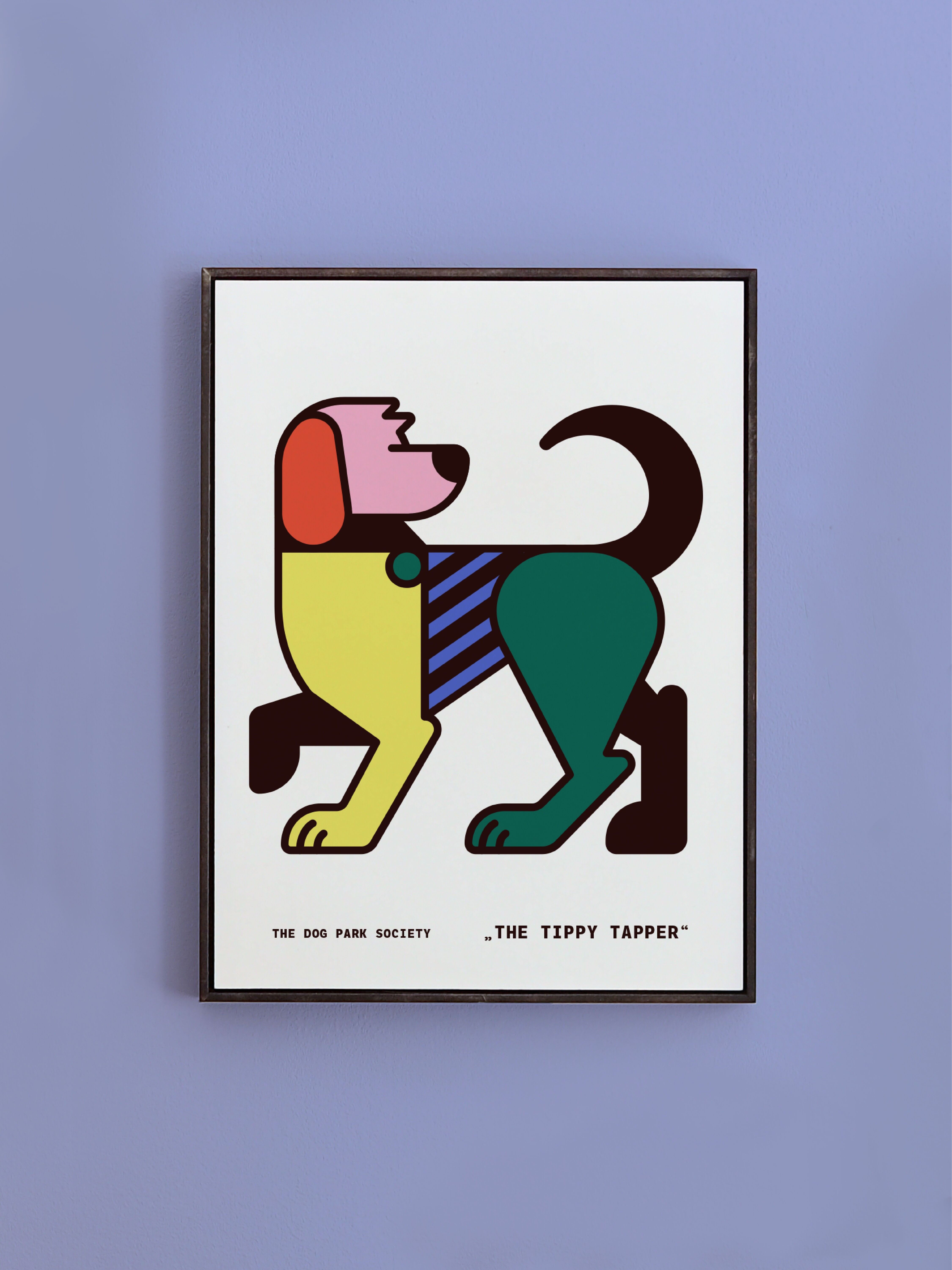 Dog Park Art Print – Colorful Dog | Tippy Tapper | Dog Wall Art | Dog Poster Gift