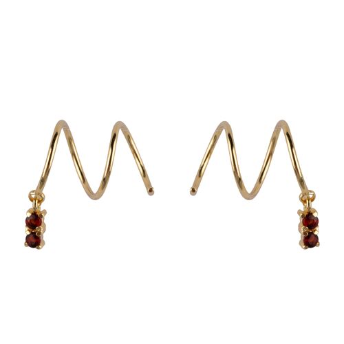 Rumi garnet earrings