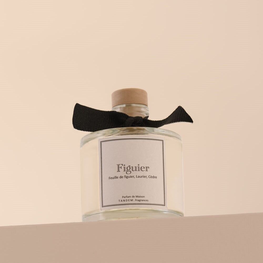 Figuier Reed Diffuser - Made in France - 100ml - Comes with 5 black synthetic reeds