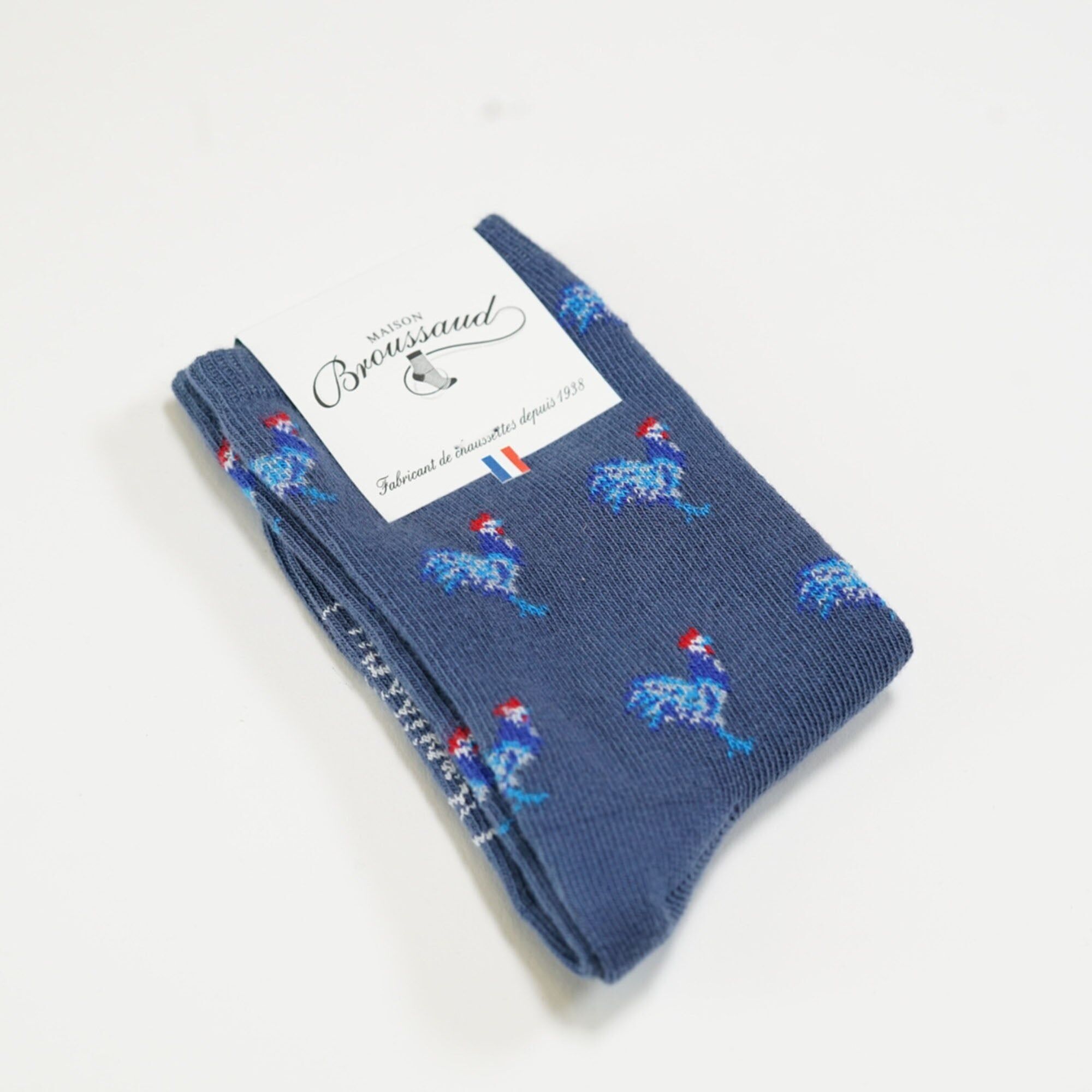 Les Coqs - Kindersocken - blaue Baumwolle