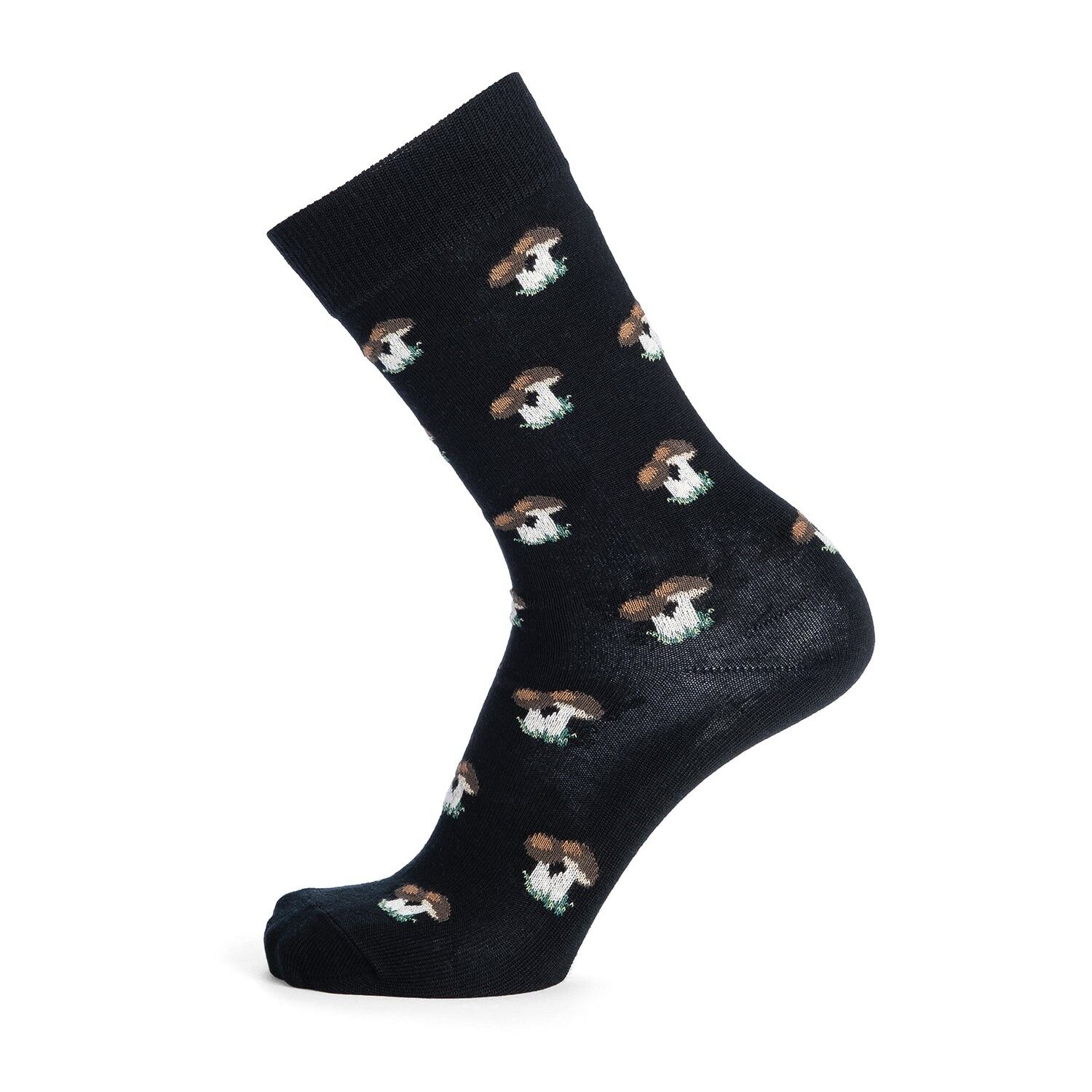 Les Cèpes - Herrensocken - schwarze Wolle