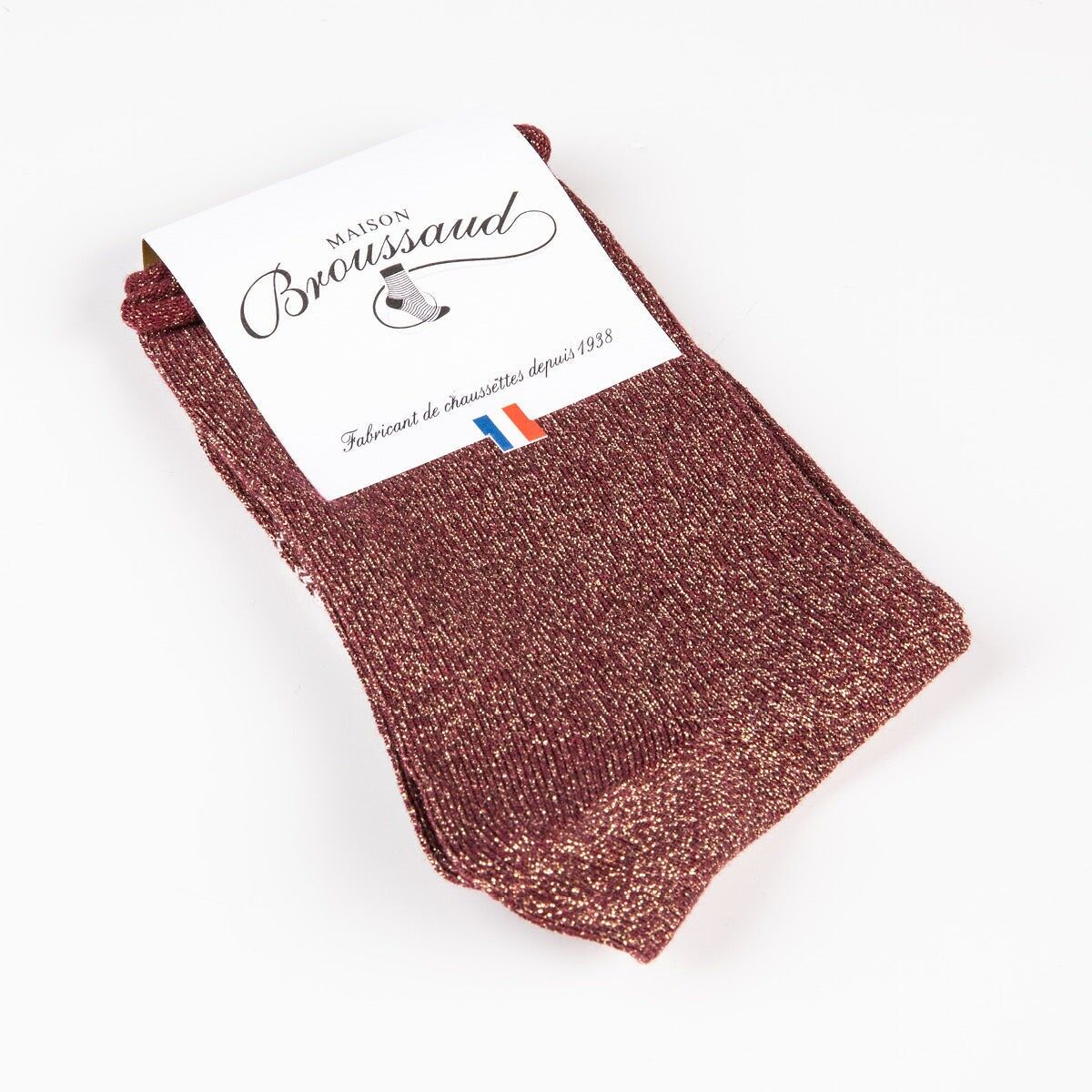 Les Roulottées – Damensocken – burgunderrote Baumwolle