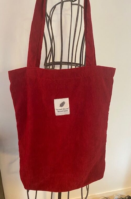 Tote Bag Velours rouge