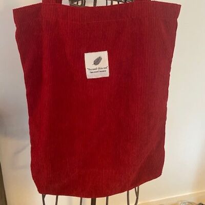 Tote Bag Velours rouge