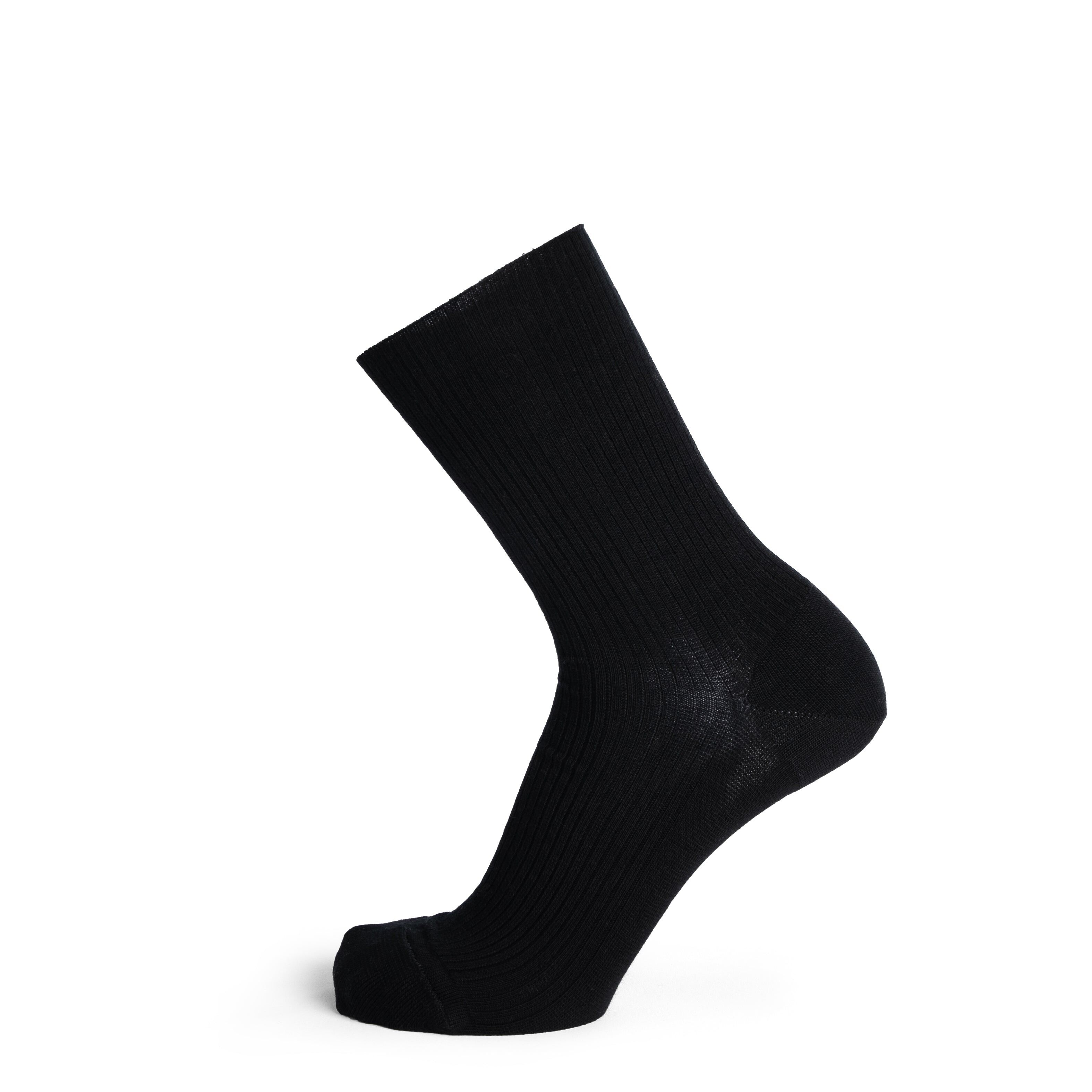 Nicht komprimierende Damensocken - schwarze Baumwolle