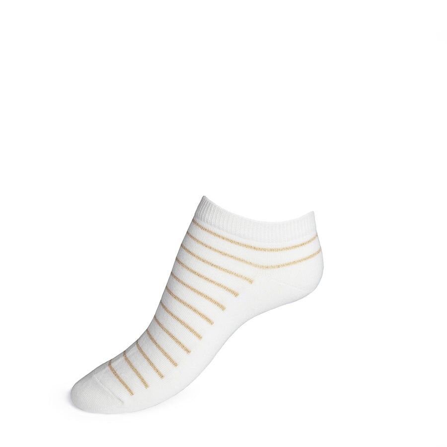 Les Rayées - chaussettes femme - coton blanc