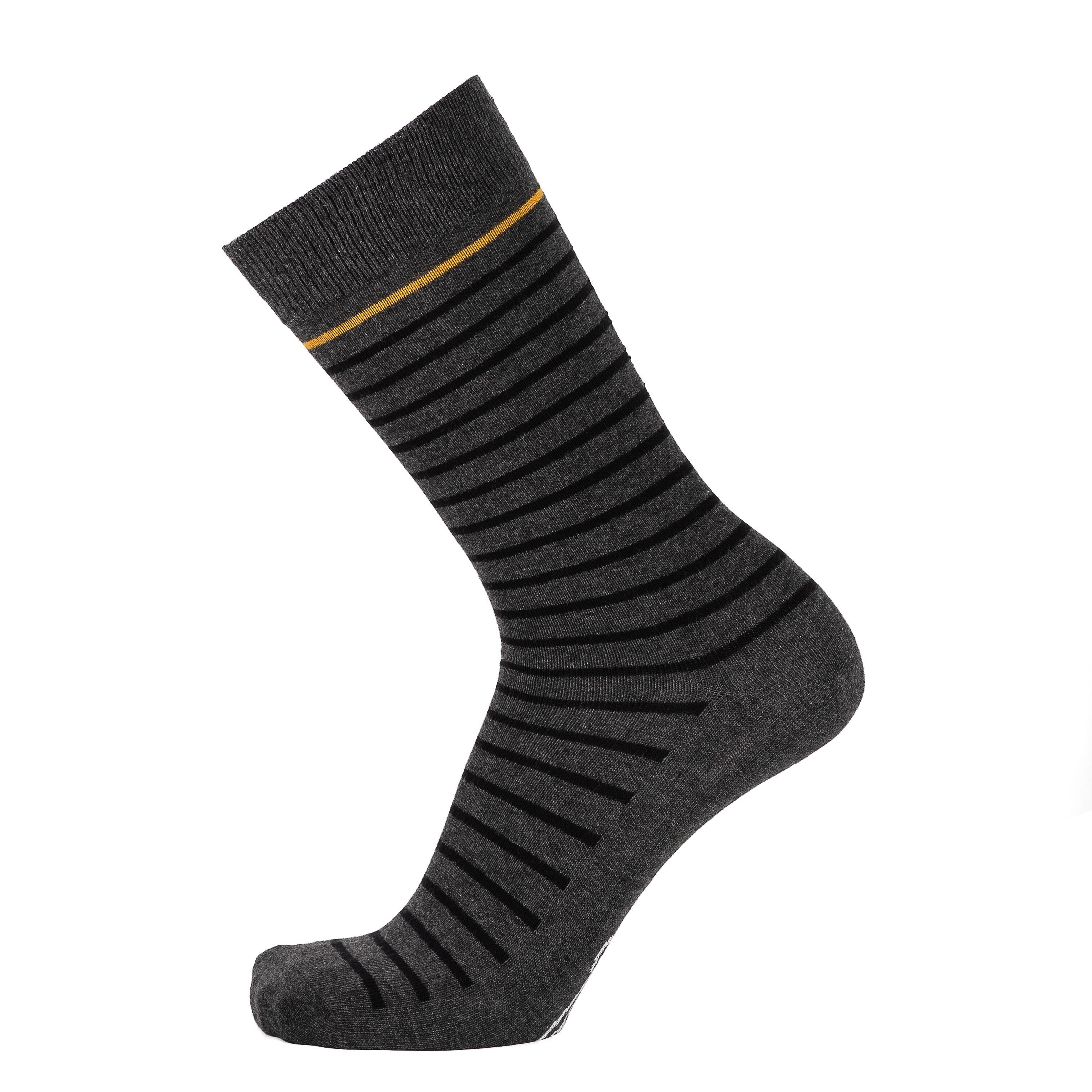Armor-lux x Maison Broussaud striped socks - men's socks - anthracite yellow cotton
