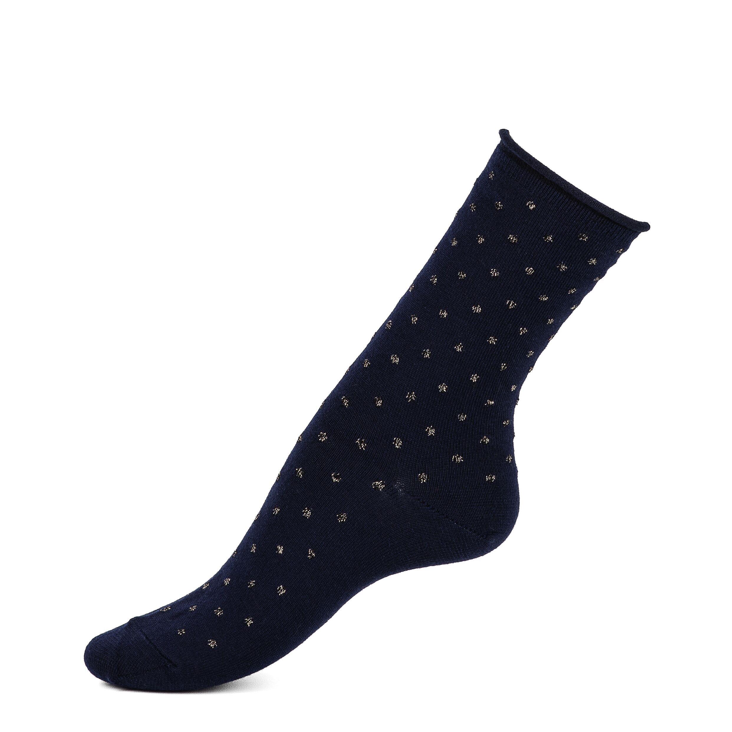 Rolled Edge Peas - Calzini da donna - Lana blu navy