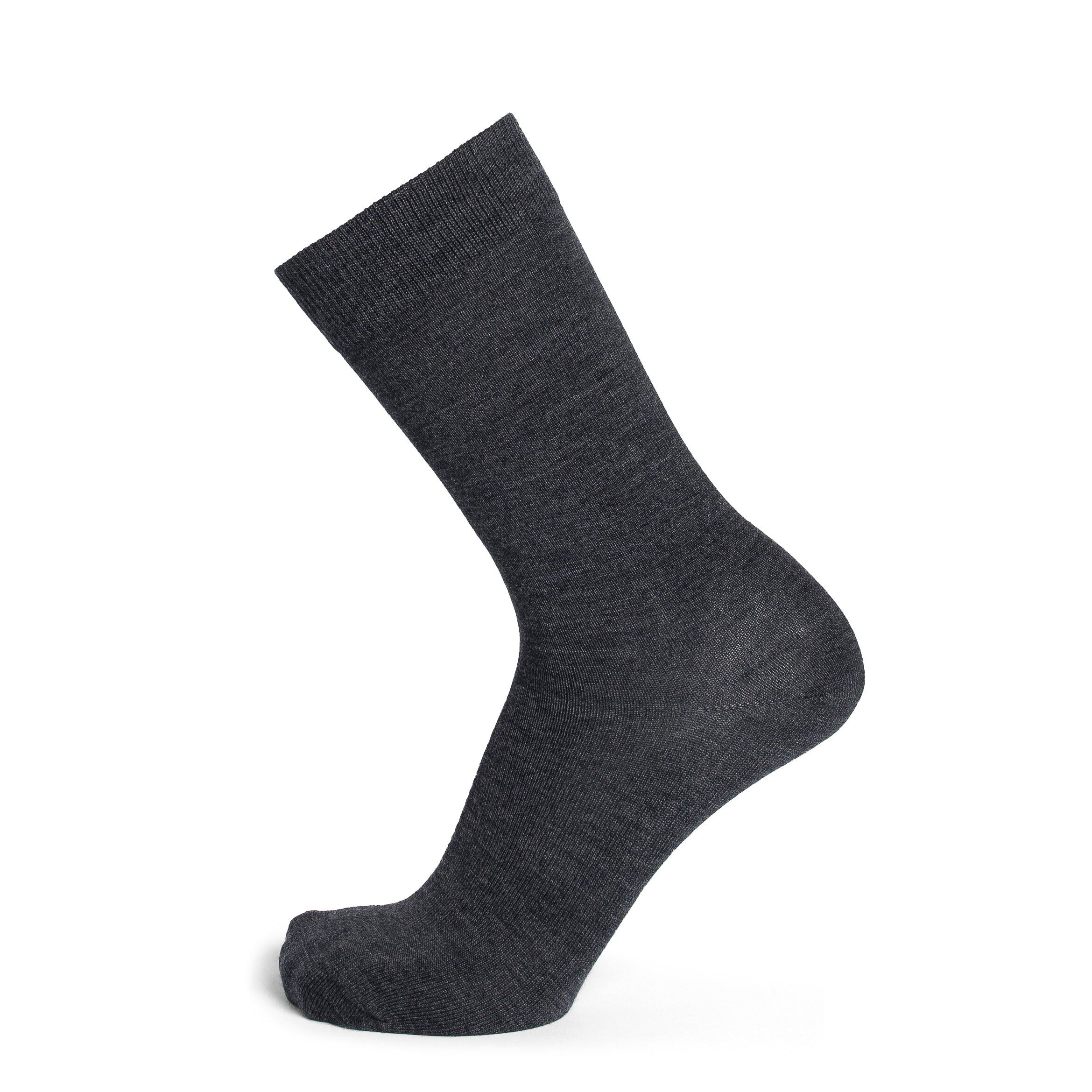 Les Intemporelles - chaussettes homme - laine anthracite