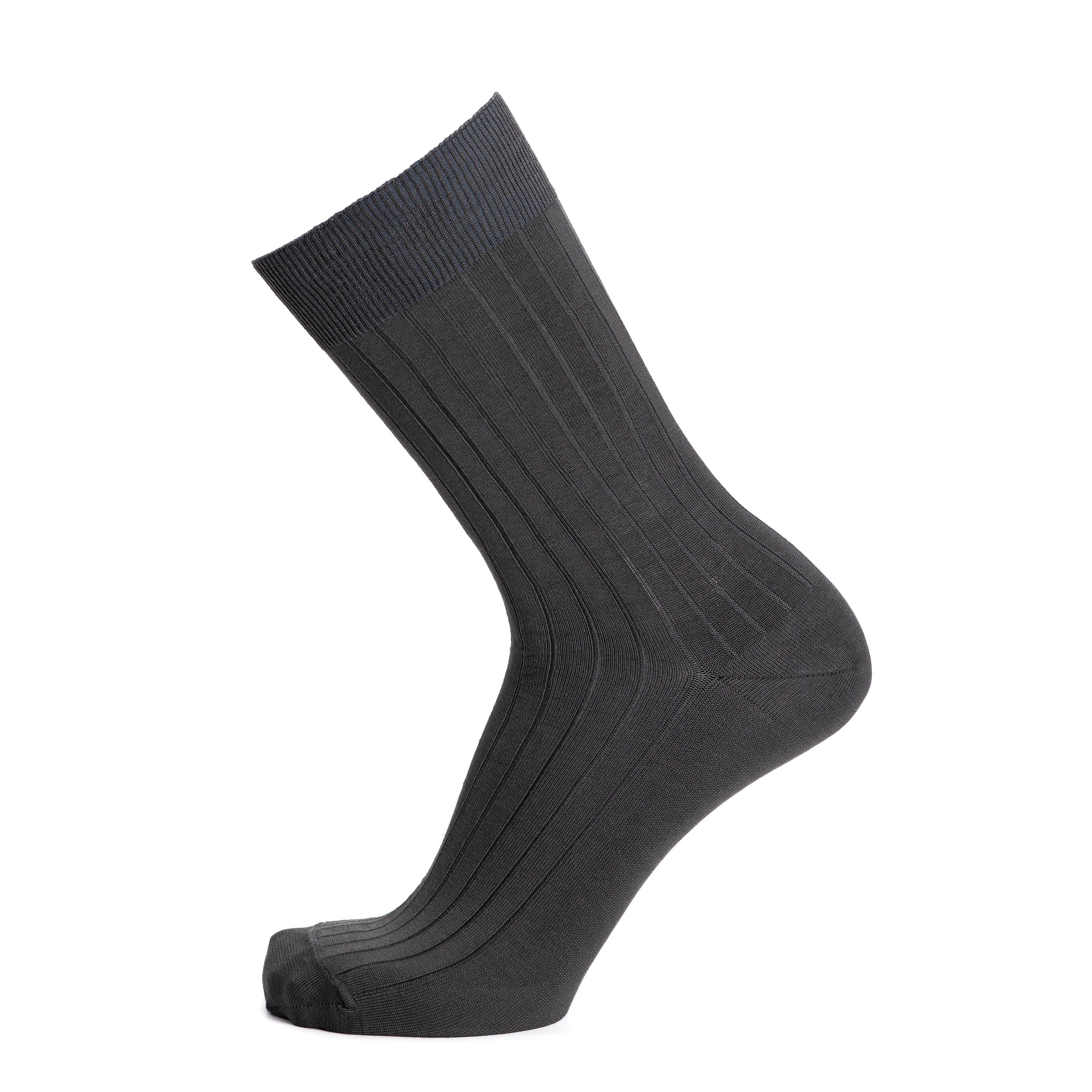 Les fils d'Ecosse - chaussettes homme - coton anthracite