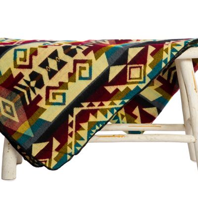 Mini | Alpaka Native Decke | Chimborazo Mehrfarbig | 110 cm x 185 cm